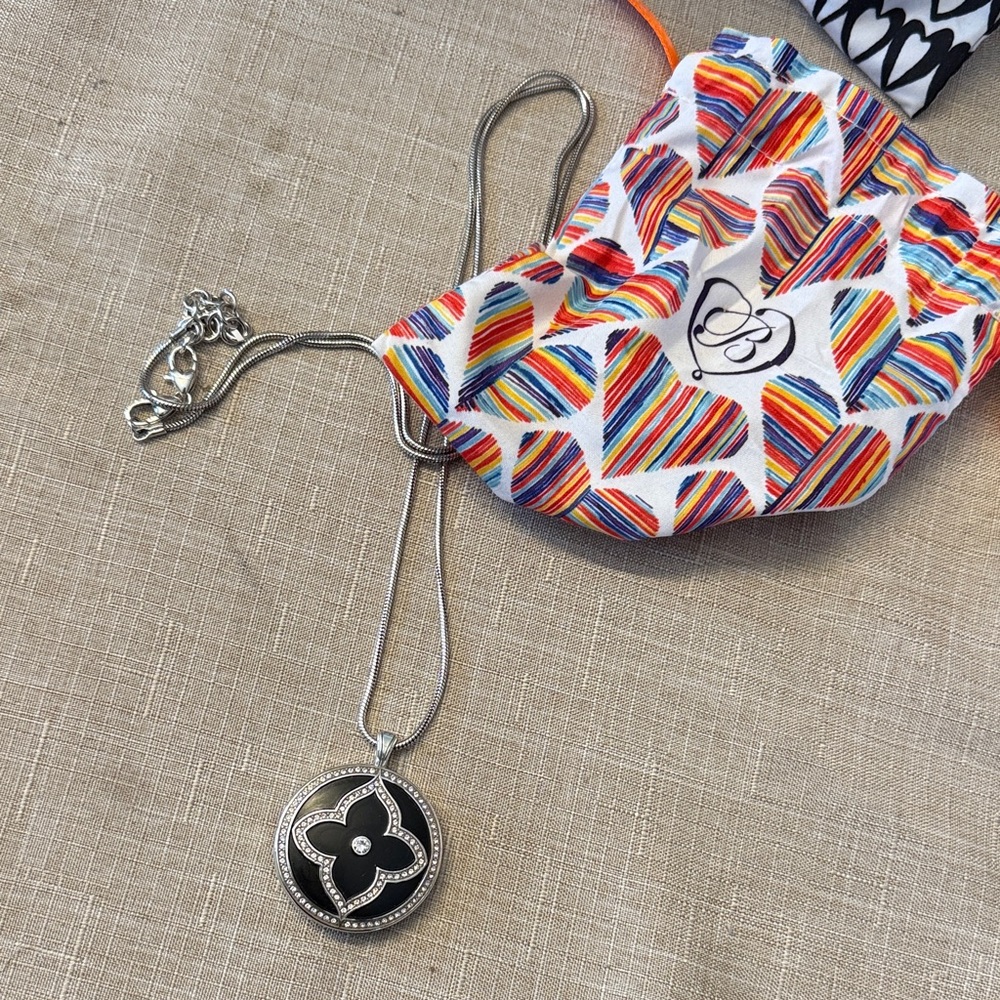 Brighton Silver and Black Kids Pendant Necklace